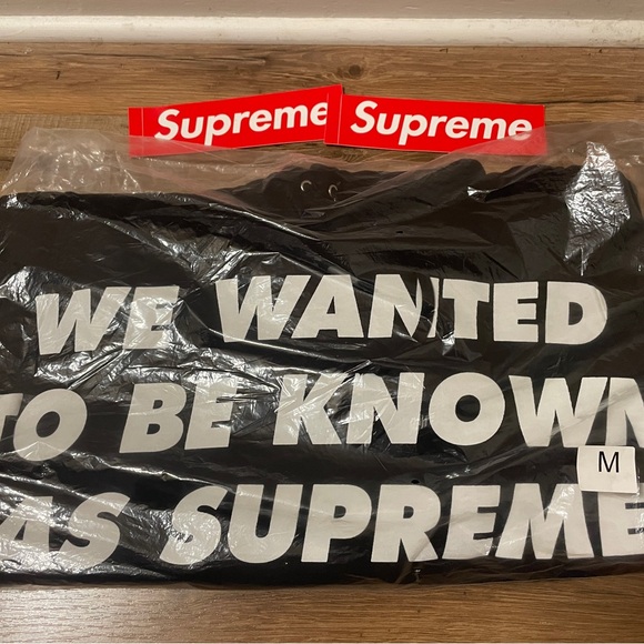 Supreme Black Hoodie with White Accents